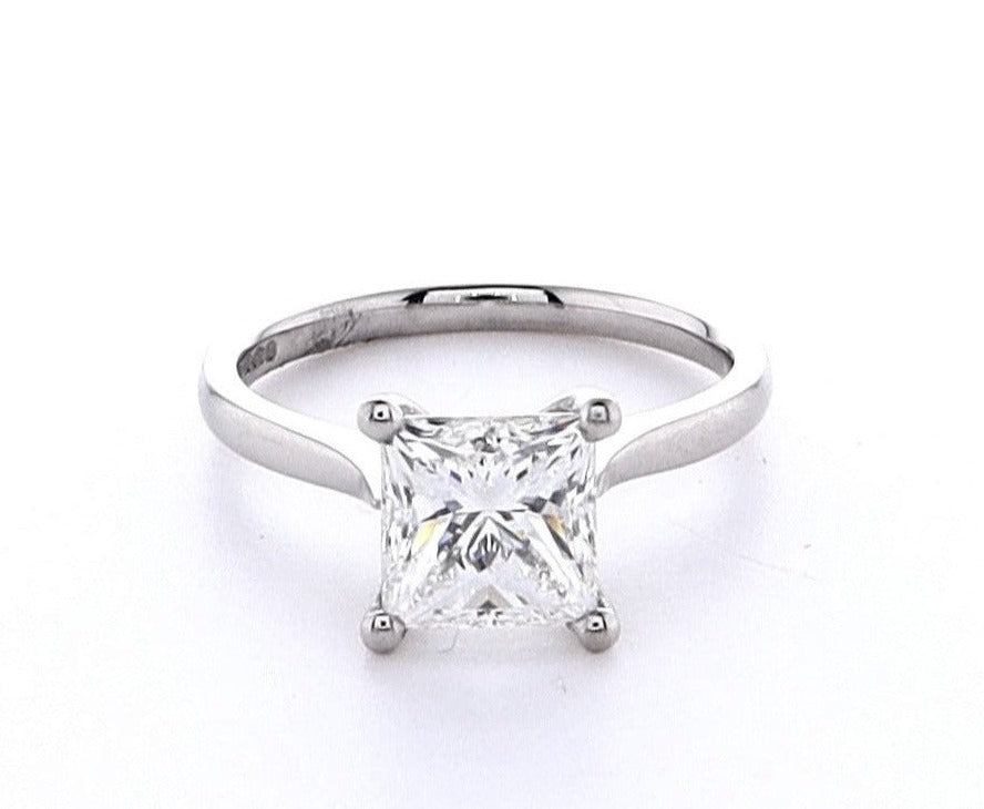 Platinum 1.84ct Princess Cut Engagement Ring