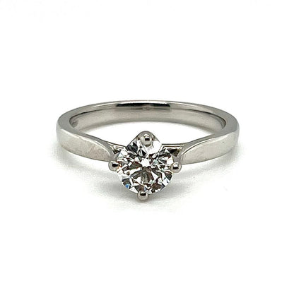 Platinum 0.70ct Round Brilliant Engagement Ring