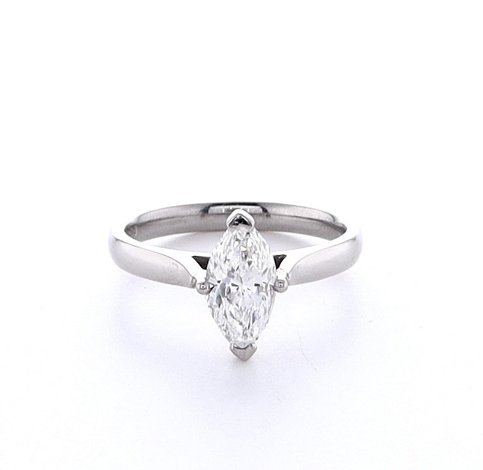 Platinum 1.00ct Marquise Engagement Ring