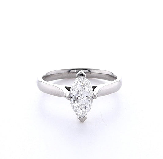 Platinum 1.00ct Marquise Engagement Ring