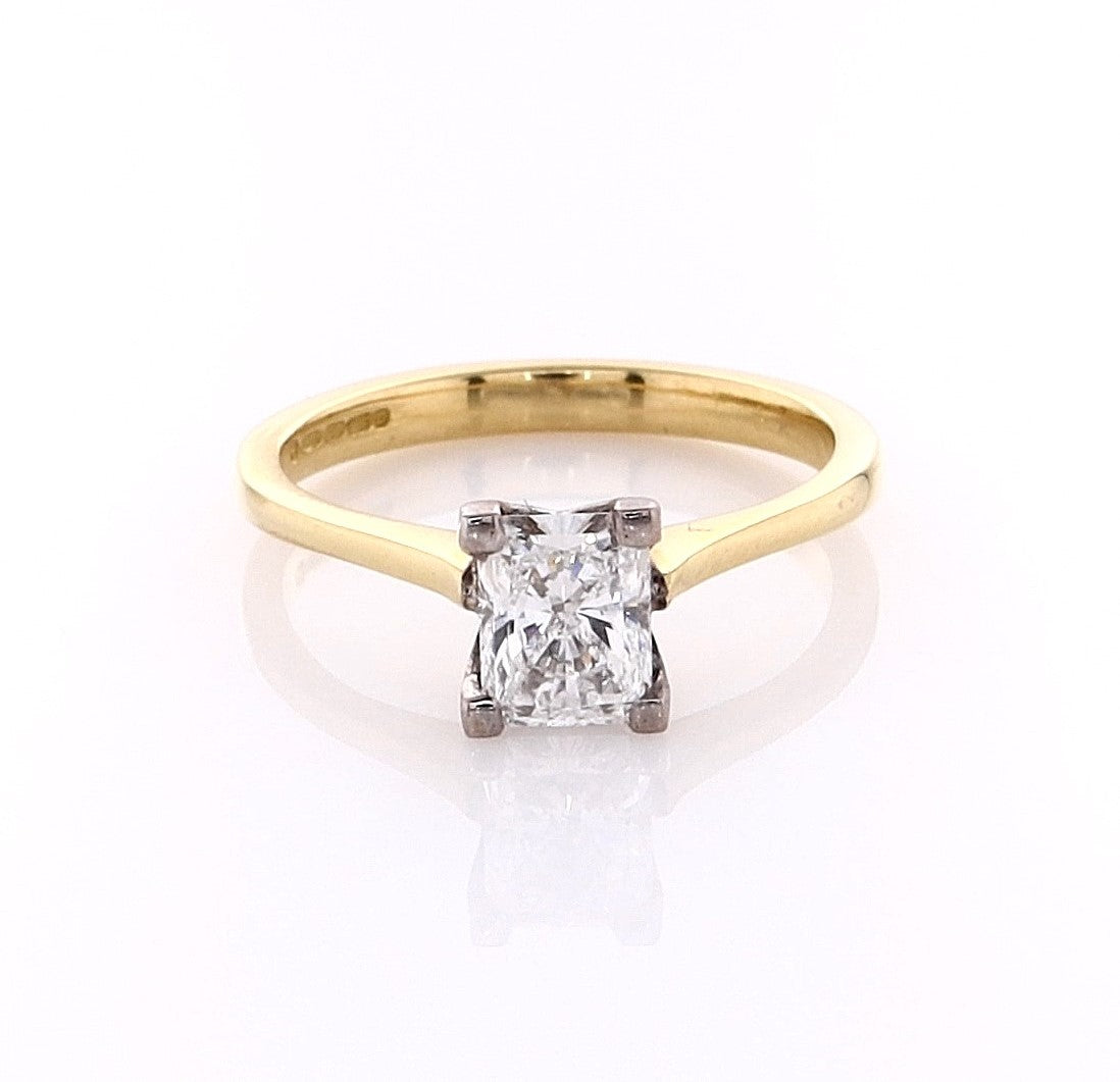 18k Yellow Gold 0.80ct Radiant Engagement Ring