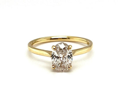 18k Yellow Gold 1.20ct Oval Cut Engagement Ring