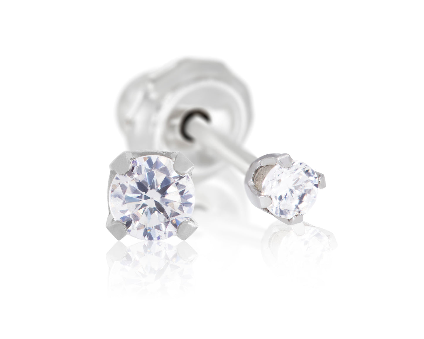 Medical Grade Stainless Steel 2mm CZ Studs