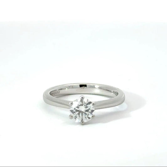 Platinum 0.70ct Round Brilliant Cut Lab Diamond Solitaire Engagement Ring