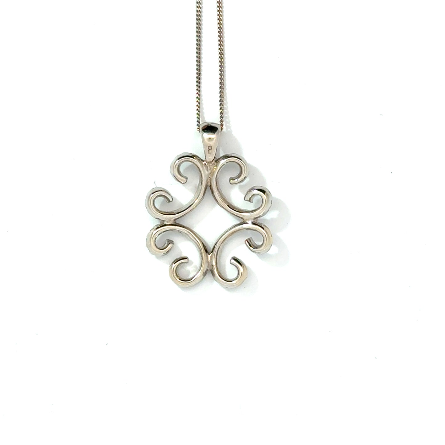 18k White Gold 0.60cttw Round Brilliant Cut Diamond Pendant