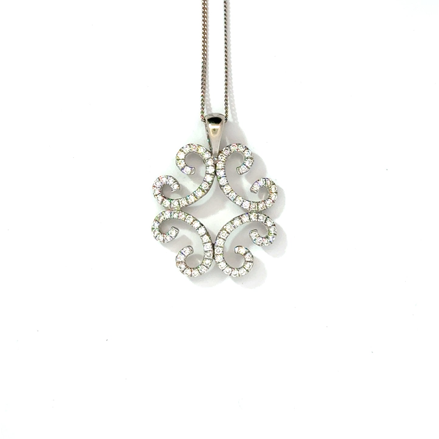 18k White Gold 0.60cttw Round Brilliant Cut Diamond Pendant