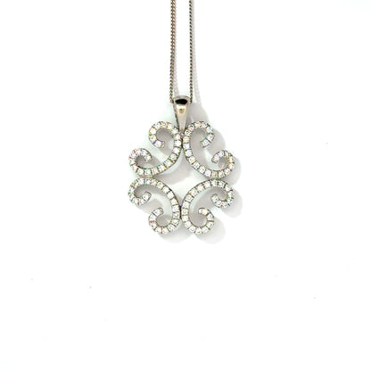 18k White Gold 0.60cttw Round Brilliant Cut Diamond Pendant