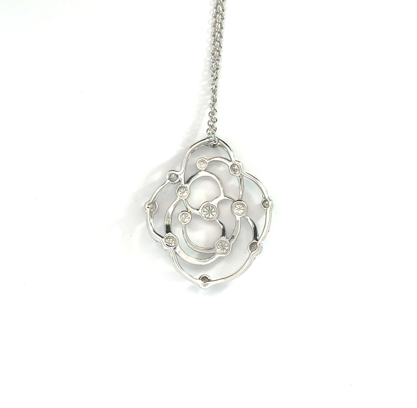 18k White Gold 0.67cttw Round Brilliant Cut Diamond Pendant