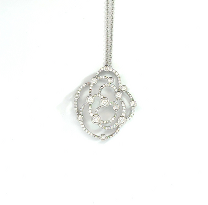 18k White Gold 0.67cttw Round Brilliant Cut Diamond Pendant