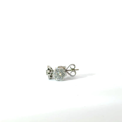 18k White Gold 0.32cttw Round Brilliant Cut Diamond Stud Earrings