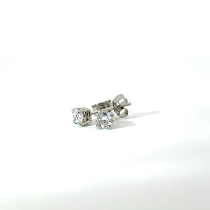 Platinum 0.60cttw Round Brilliant Cut Diamond Stud Earrings
