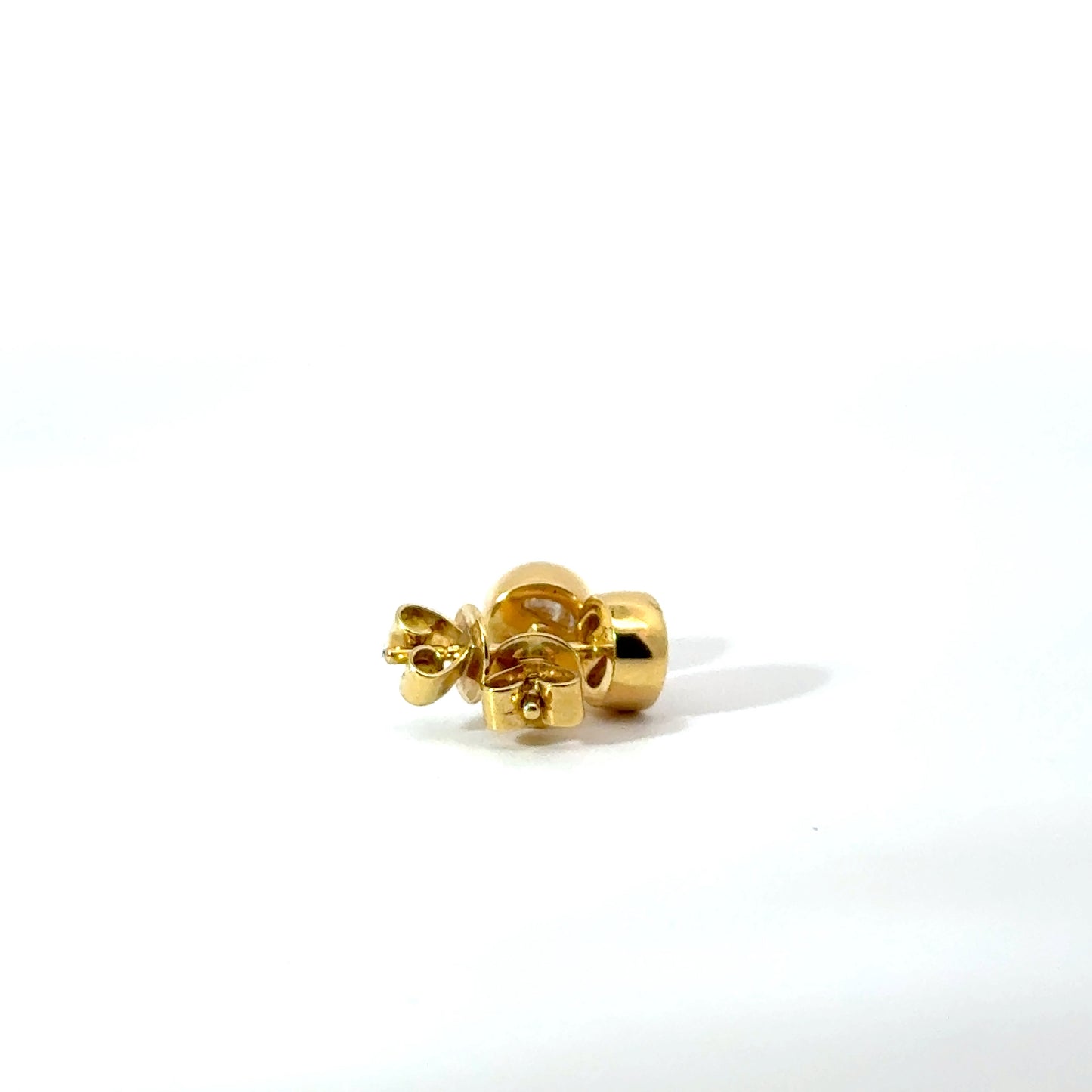 18k Yellow Gold 0.57cttw Round Brilliant Cut Diamond Stud Earrings