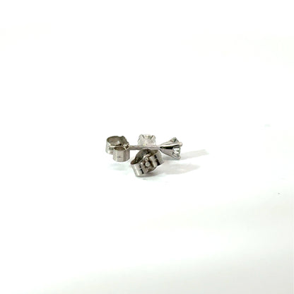 9k White Gold 0.16cttw Round Brilliant Cut Diamond Stud Earrings