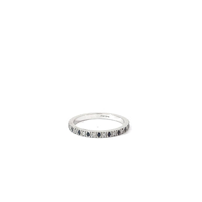 Platinum Round Cut Blue Sapphire Full Eternity Ring