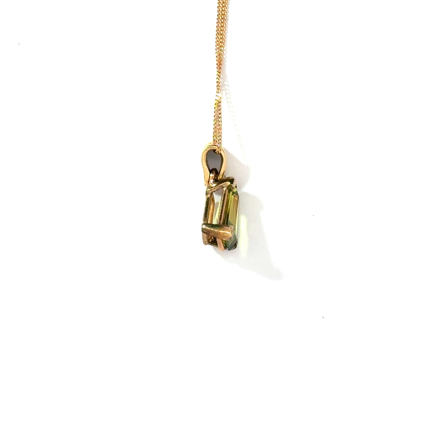 9k Yellow Gold Custom Cut Bi-Colour Sapphire Pendant