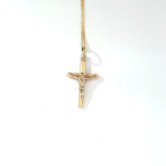 9k Yellow Gold Crucifix Pendant