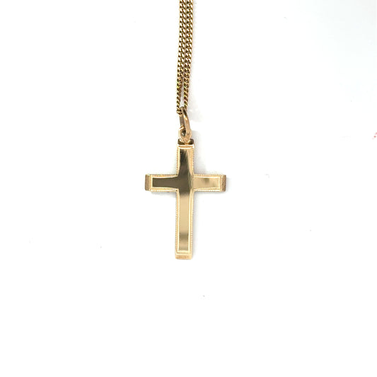 9k Yellow Gold Cross Pendant