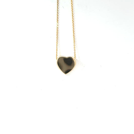 9k Yellow Gold Heart Pendant