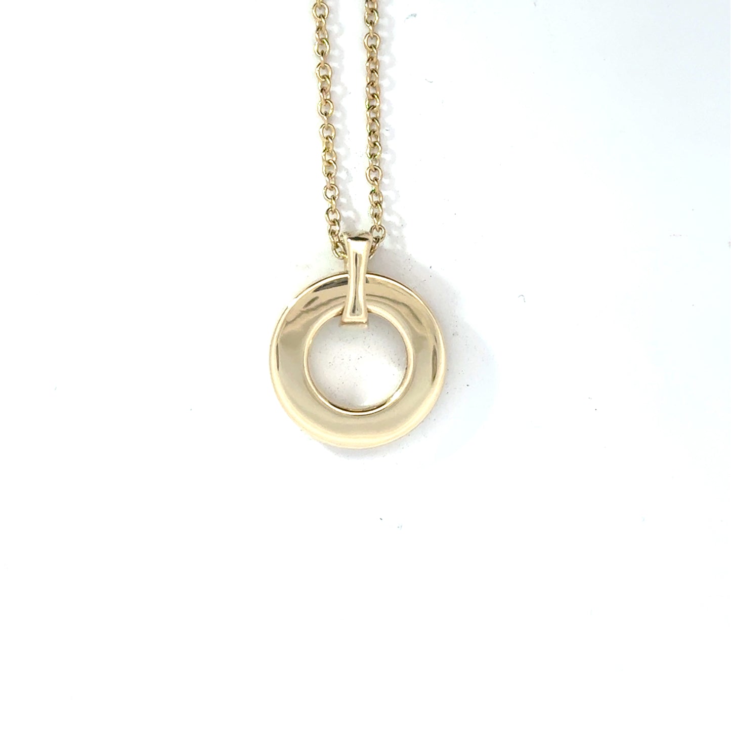 9k Yellow Gold Hoop Pendant