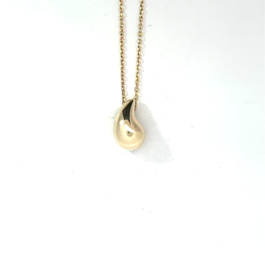 9k Yellow Gold Tear Drop Pendant