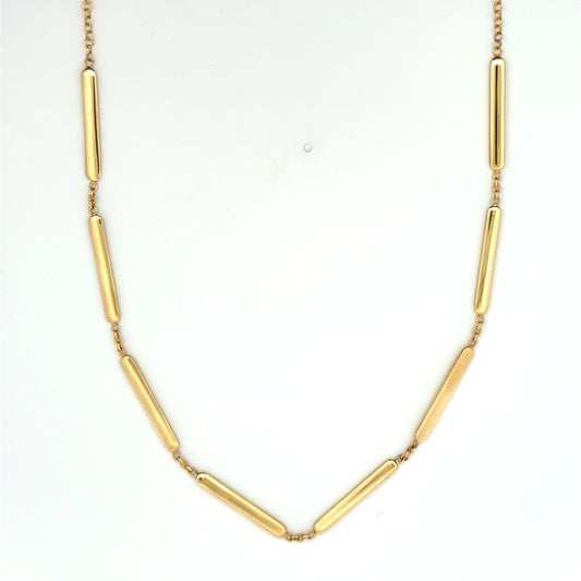 9k Yellow Gold Oval Link Necklace