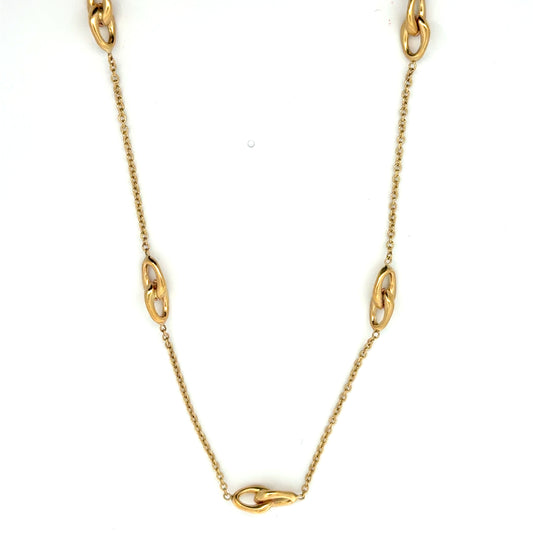 9k Yellow Gold Loop Link Necklace