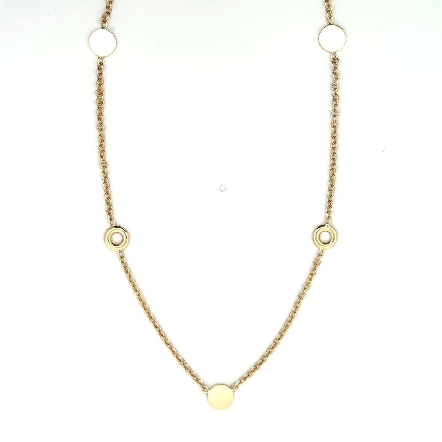 9k Yellow Gold Hoop Necklace
