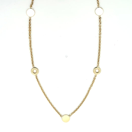9k Yellow Gold Hoop Necklace