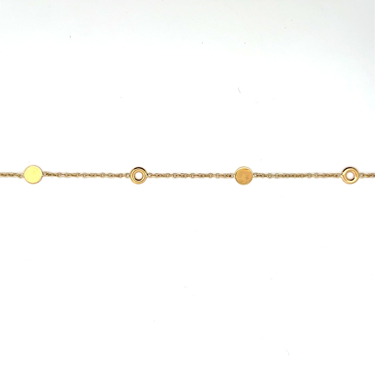 9k Yellow Gold Hoop Medallion Bracelet