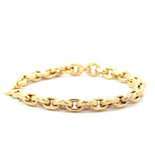 9k Yellow Gold Chunky Belcher Bracelet