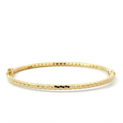 9k Yellow Gold Diamond Cut Bangle