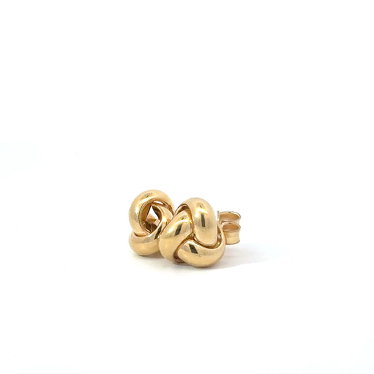 9k Yellow Gold Knot Stud Earrings