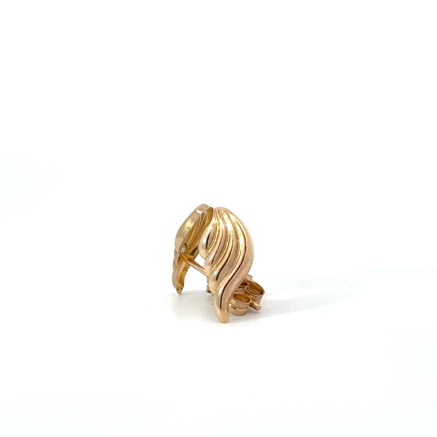 9k Yellow Gold Wing Stud Earrings