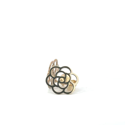 9k Yellow Gold Flower Cut Out Stud Earrings