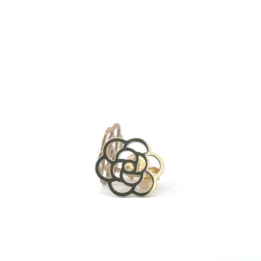9k Yellow Gold Flower Cut Out Stud Earrings