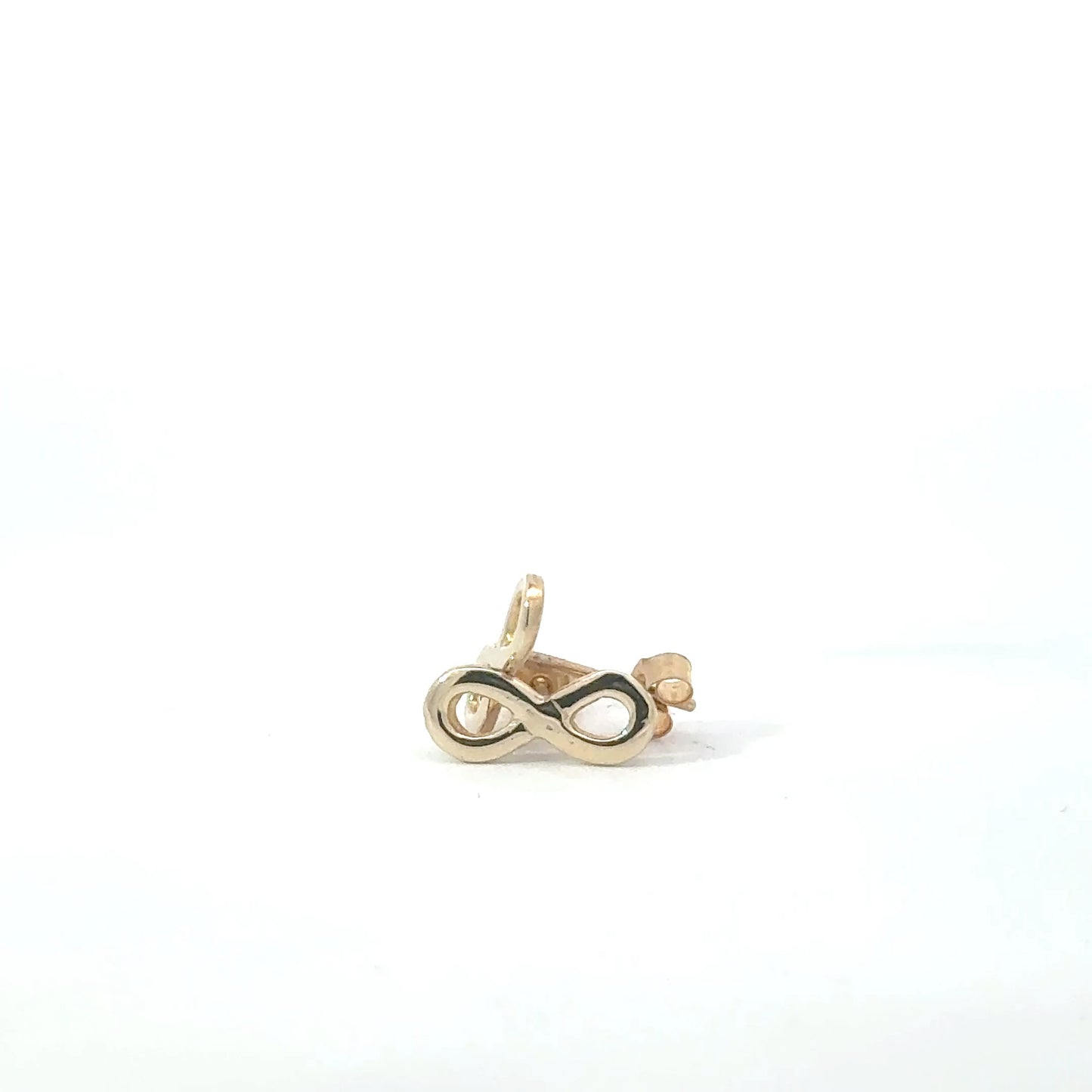 9k Yellow Gold Infinity Stud Earrings