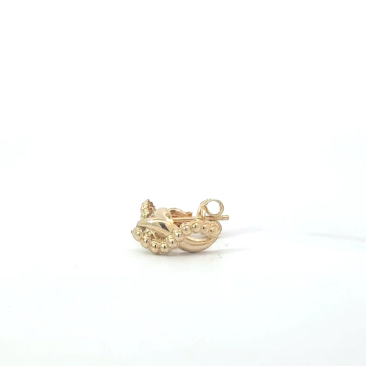 9k Yellow Gold Bubble Infinity Stud Earrings