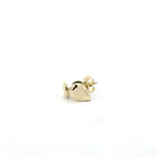 9k Yellow Gold Pear Shape Stud Earrings