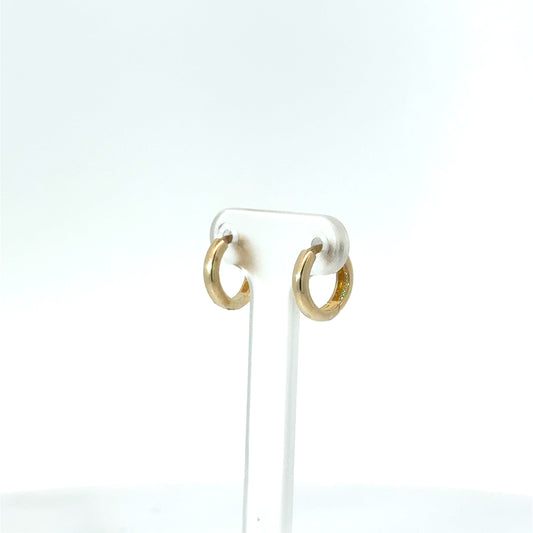 9k Yellow Gold Huggie Hoop Earrings