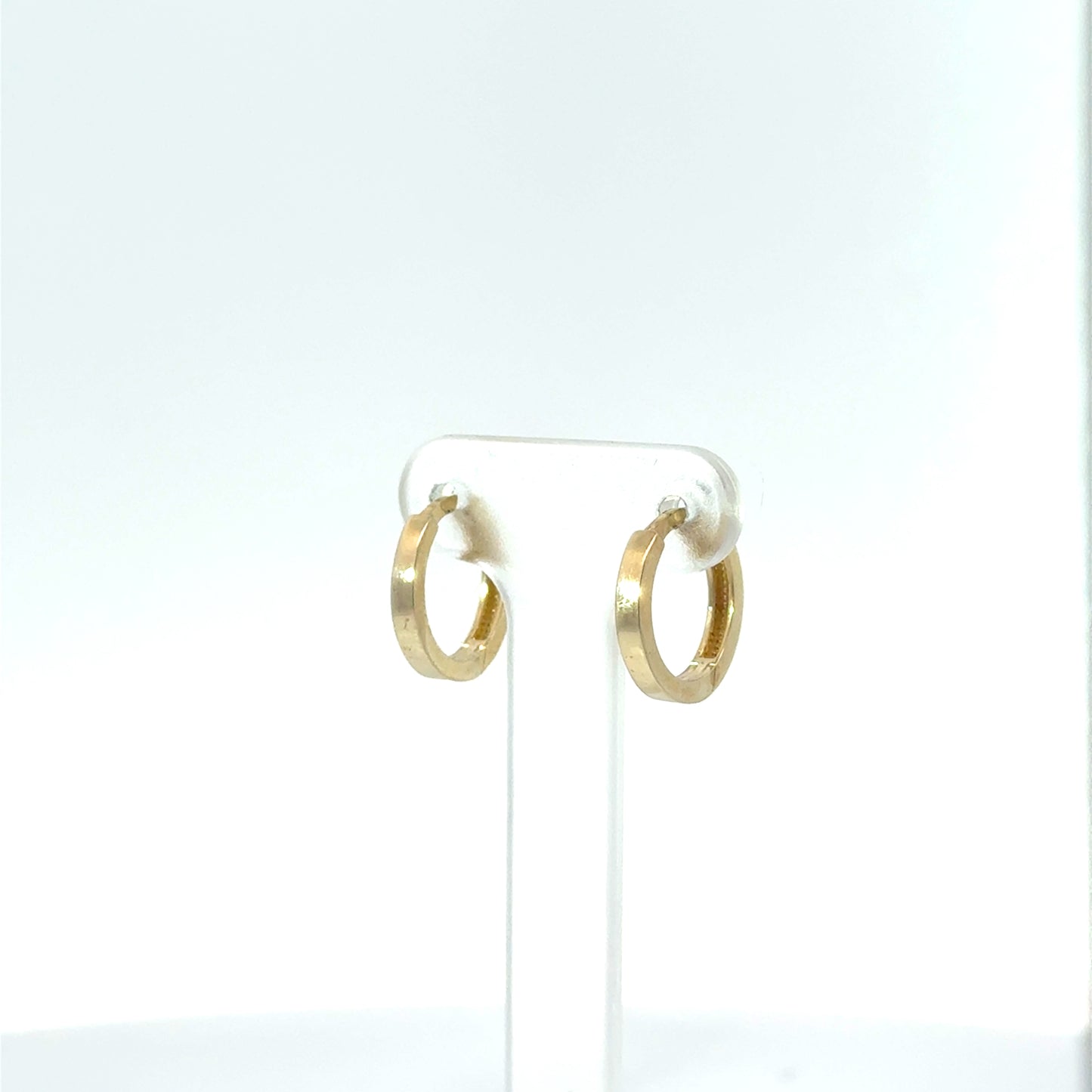9k Yellow Gold Square Huggie Hoop Earrings