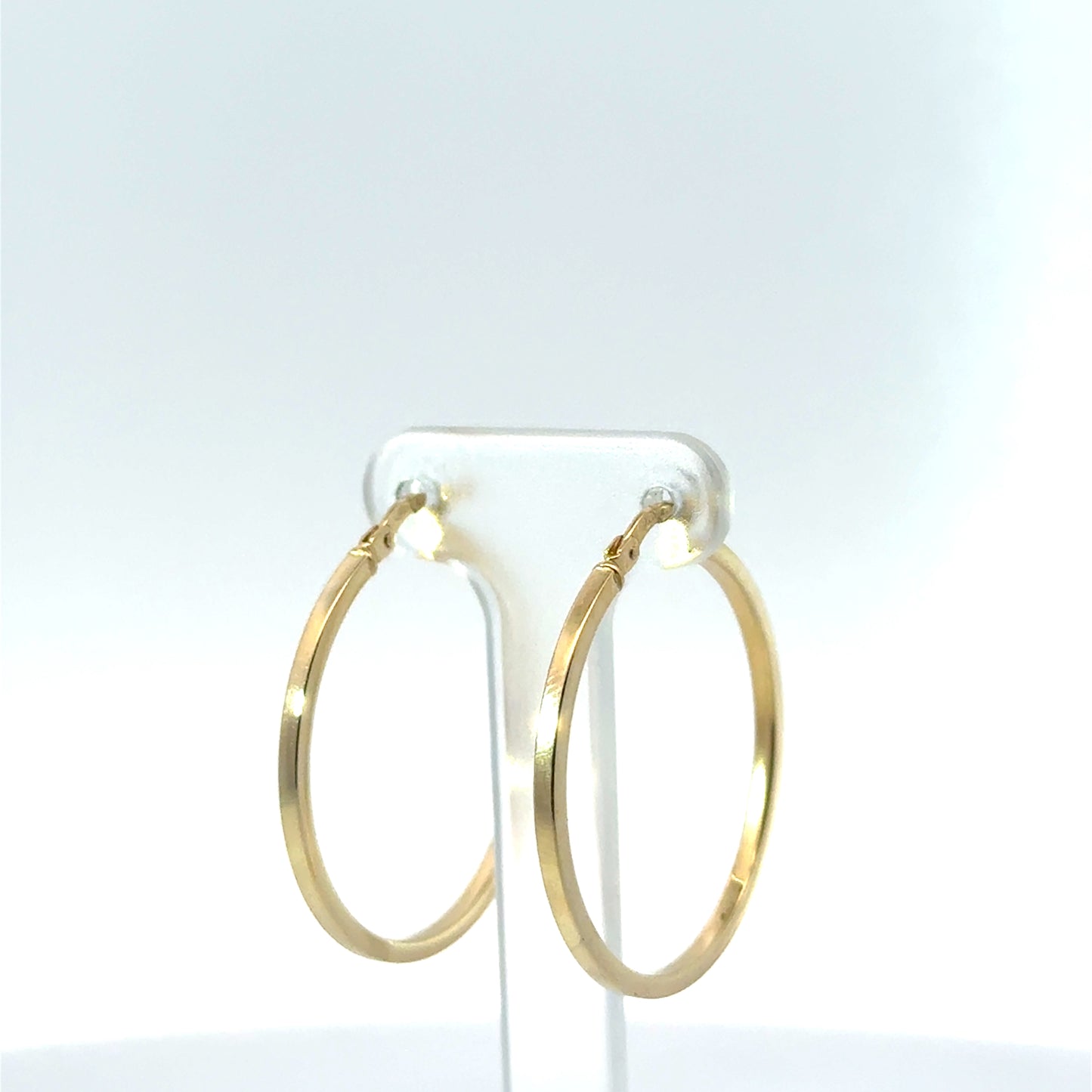 9k Yellow Gold Squared Hoop Earrings