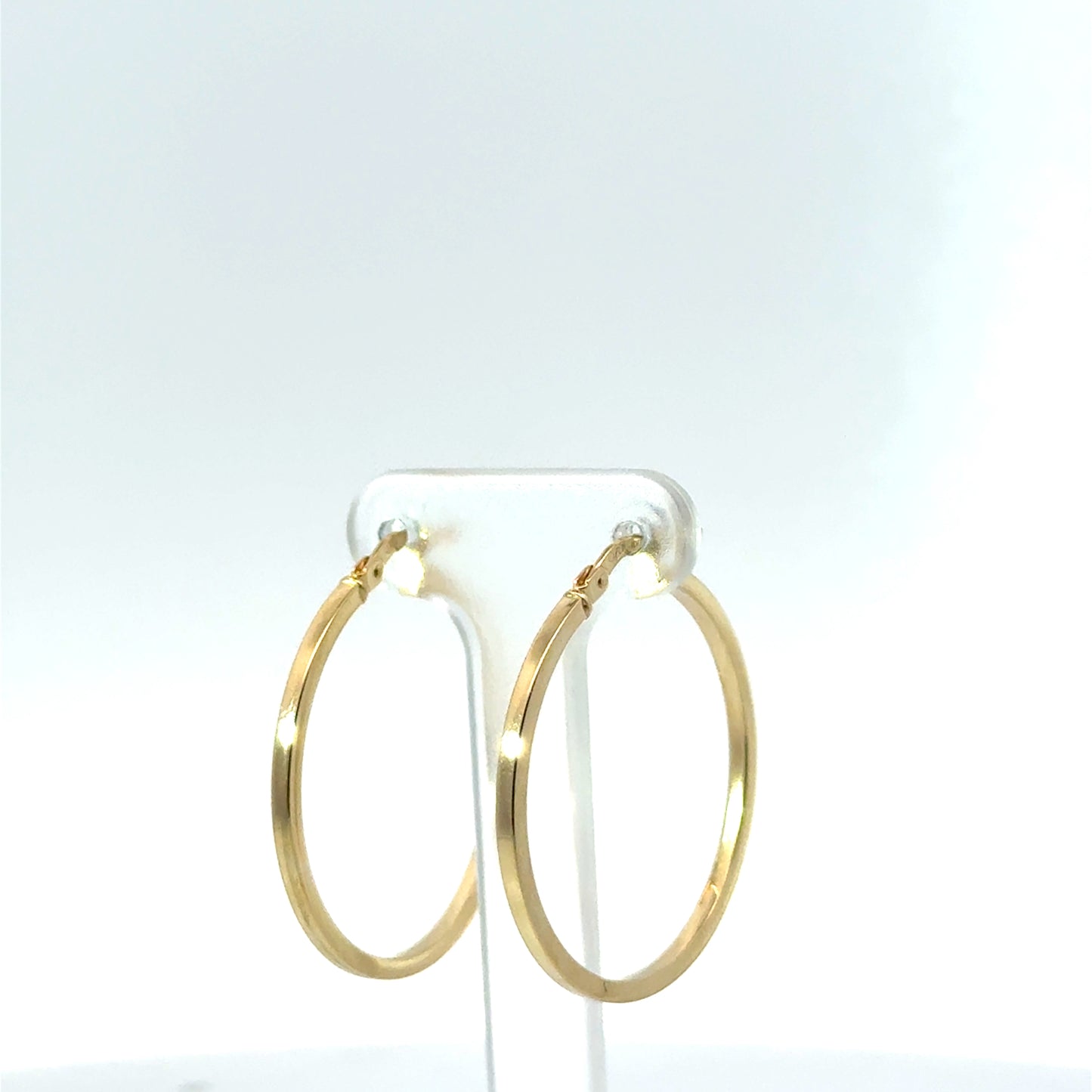 9k Yellow Gold Squared Hoop Earrings