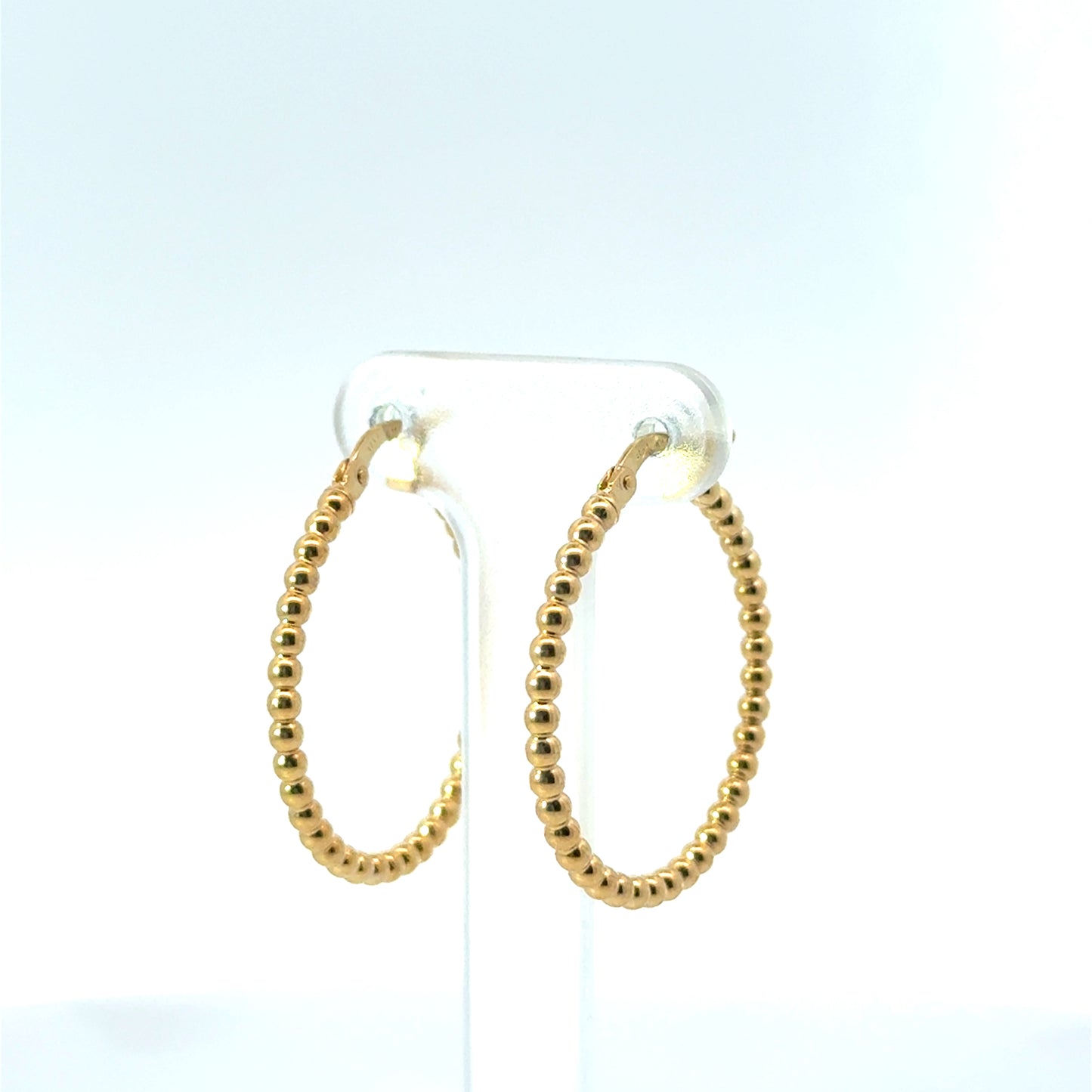 9k Yellow Gold Bubble Hoop Earrings