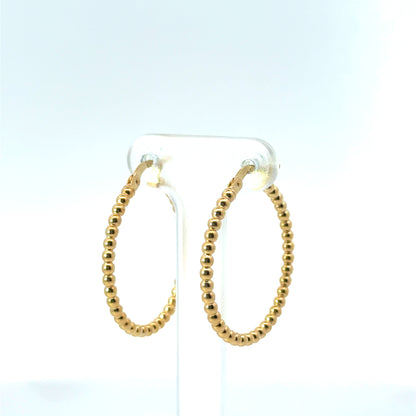 9k Yellow Gold Bubble Hoop Earrings