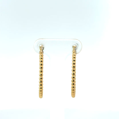 9k Yellow Gold Bubble Hoop Earrings