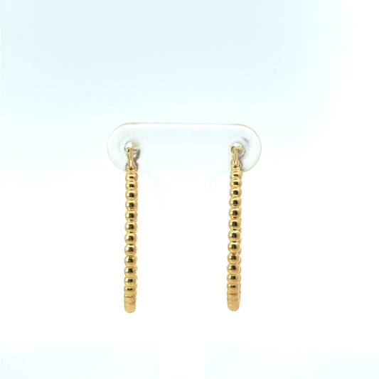 9k Yellow Gold Bubble Hoop Earrings