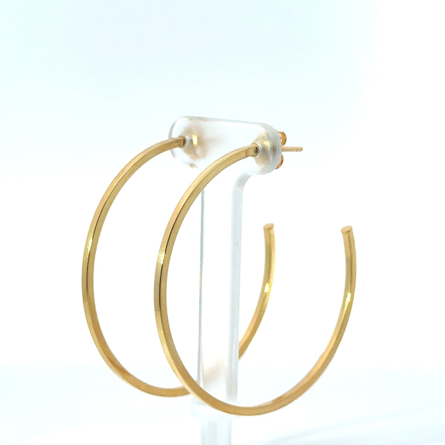 9k Yellow Gold Squared Hoop Earrings