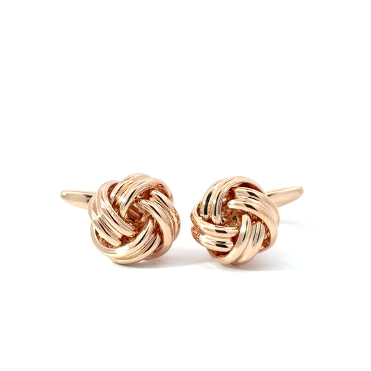 Rose Gold Plated Knot Cufflinks