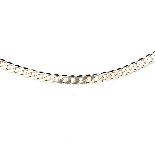 Silver Flat Curb Bracelet