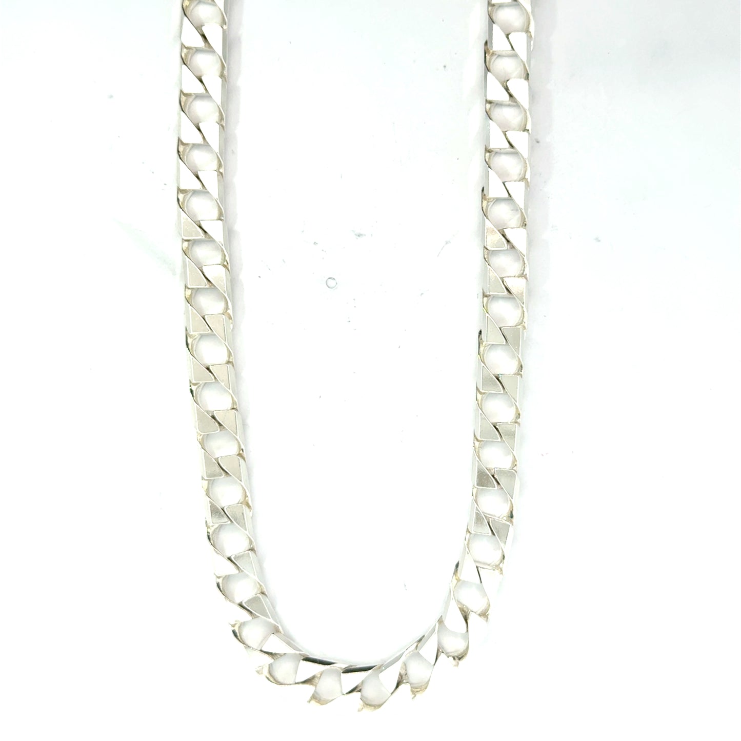 Silver Square Curb Chain